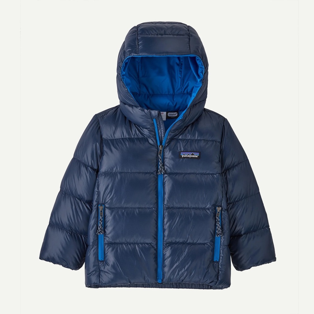 Patagonia Hi-Loft Down Sweater Navy Hoody Puffer Jacket